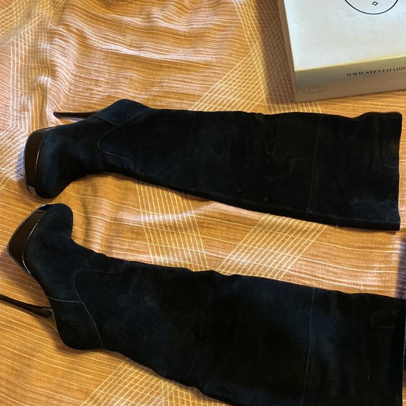Steve Madden Suede Over the Knee Boots - Picture 2 of 2